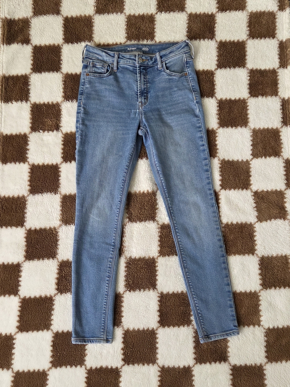 Old Navy Rockstar Super Skinny Medium Wash Blue Jeans